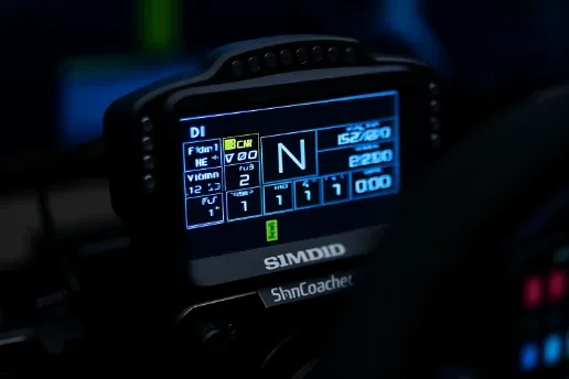 The heads-up display in the simulator